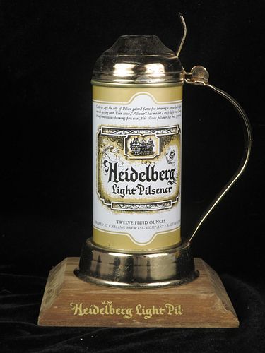 1967 Heidelberg Light Pilsener Beer Back Bar Sign Baltimore Maryland