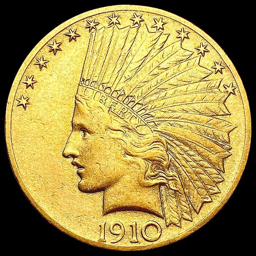 1910 $10 Gold Eagle NEARLY UNCIRCULATED