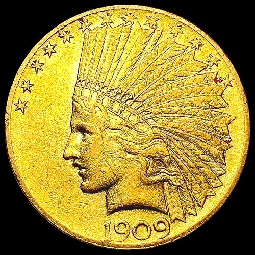 1909 $10 Gold Eagle CLOSELY UNCIRCULATED