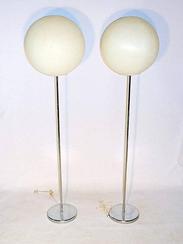Pair of Modern Design Ball Floor Lamps