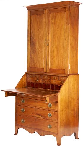 Southern Federal Inlaid Secretary-Bookcase