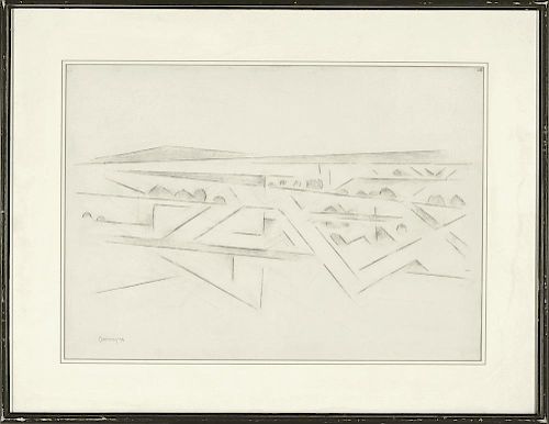 Arroyo Seco Mesa by Andrew Dasburg (1887-1979)