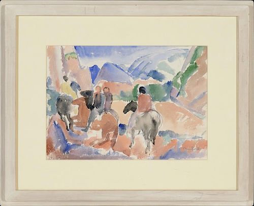 Horsemen by B.J.O. Nordfeldt (1878-1955)
