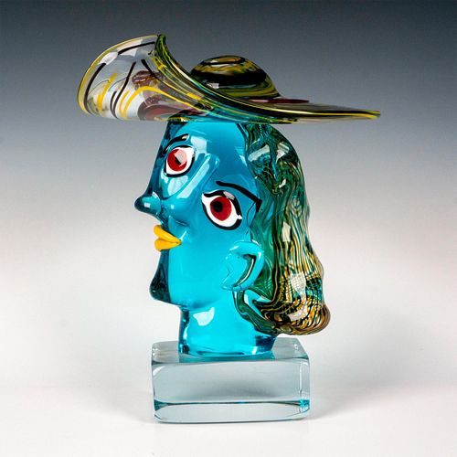Murano Glass by Walter Furlan Picasso Sculpture, Signed