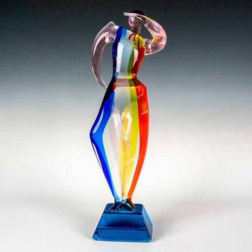Murano Art Glass Sculpture, Bailadore Signed