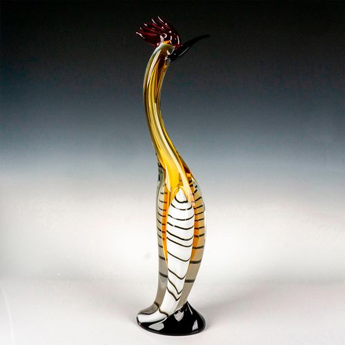Murano Art Glass Royal Heron Sculpture