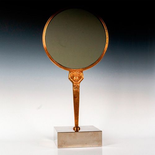 Rene Lalique Caryatid Bronze Double Sided Mirror