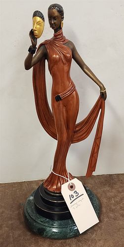 Bronze Deco Figure Sgnd J. Erte 16 1/2"