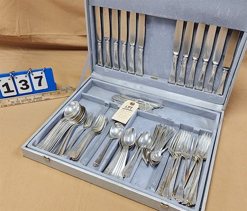 Bx 78 Pc Watson "Lotus" Sterl Flatware 86.91 Ozt Weight Does Not Incl 12 Knives