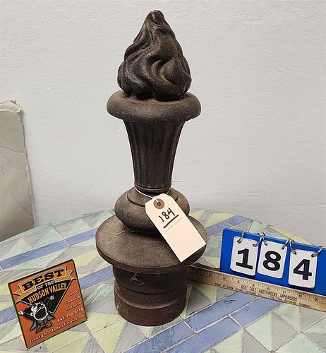 Cast Iron Flame Finial 18"