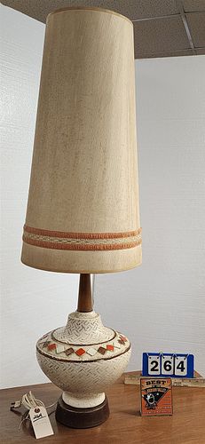 Mid Century Table Lamp Sgnd Jo Wallace 43"H