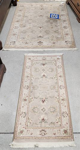 Lot 2 Machine Made Rugs 3'11" X 5'10" And 11 1/2" X 4'2"
