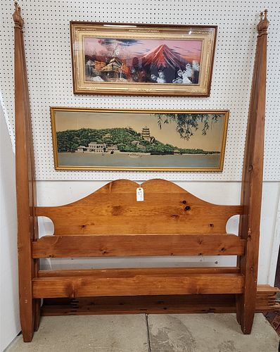 Pine Queen Poster Bed 7'H X 64"W 