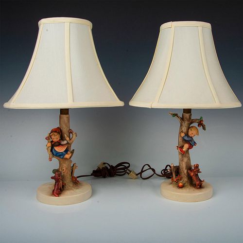 Pair of Goebel Hummel Porcelain Table Lamps