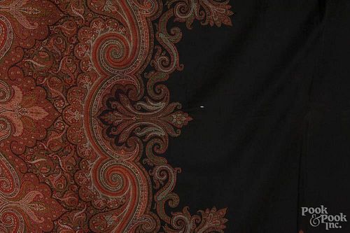 Kashmir paisley shawl, 66'' x 66''.