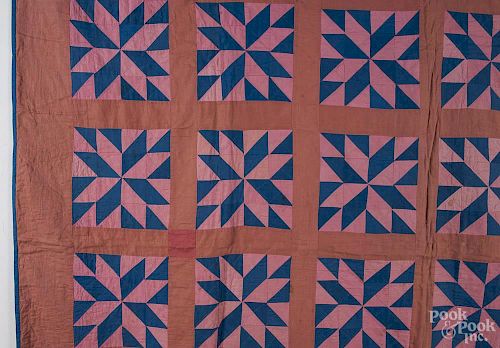 Pennsylvania patchwork quilt, early 20th c., 76'' x 74''.