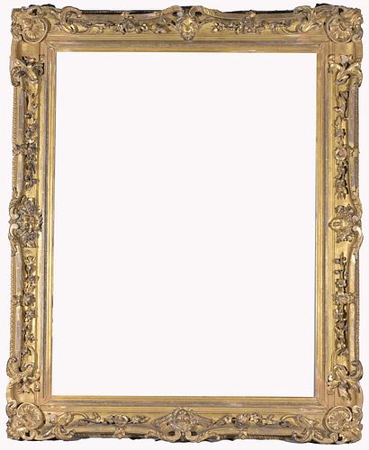 Large French 18th C. Gilt/Carved Frame - 45 x 34.5