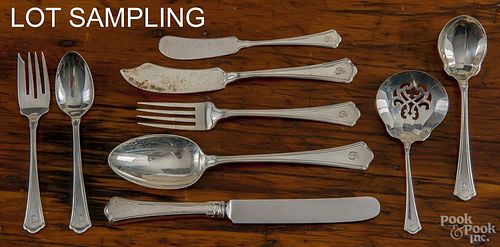 Wallace sterling silver flatware service, eighty-nine pieces, 94.5 ozt.
