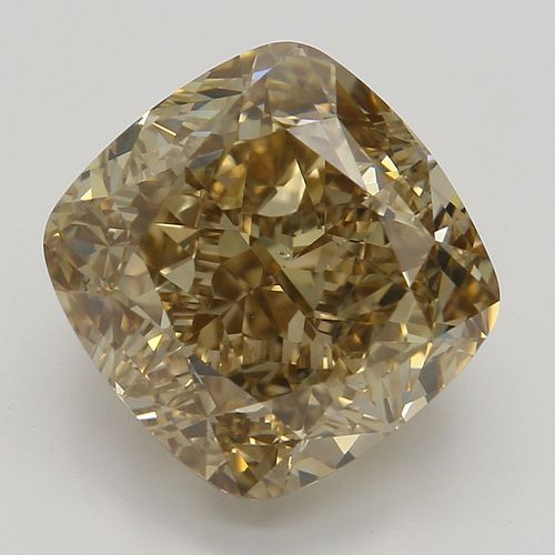 3.74 ct, Natural Fancy Yellow Brown Even Color, VS2, Cushion cut Diamond (GIA Graded), Appraised Value: $38,500 