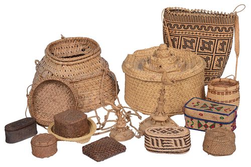 15 Indonesian Woven Baskets