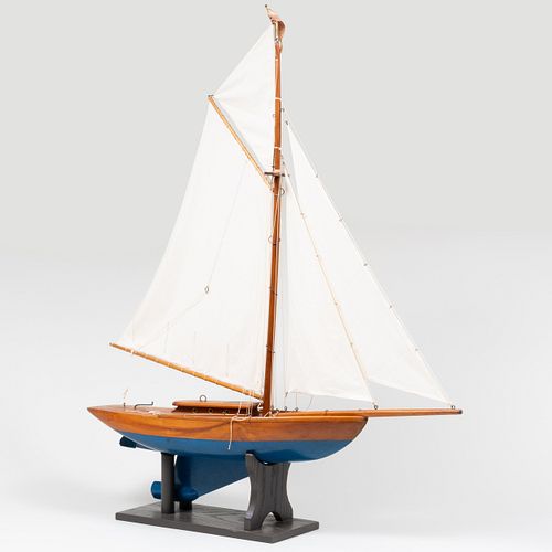 Wood Model of a Sloop, by A.C. Erickson