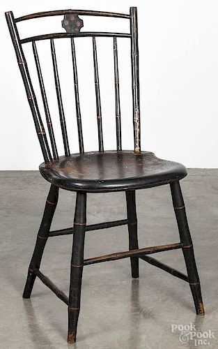 Painted birdcage Windsor chair, ca. 1825.