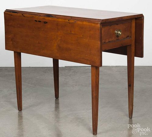 Federal cherry Pembroke table, early 19th c., 29 3/4'' h., 18 1/2'' w., 35'' d.