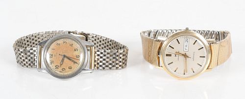 Two Vintage Wristwatches, Omega and Hamilton