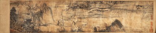 A Chinese figure painting, Unknown mark