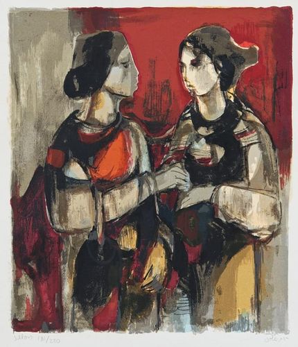 Ruth Schloss (Israeli, b. 1922) Two Women