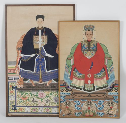 Two Chinese Ancestor Portraits