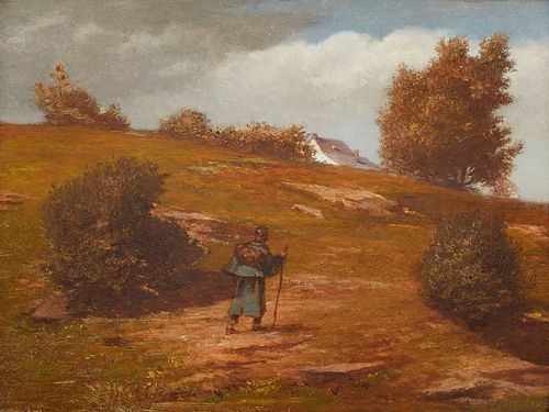 William M. Hunt "Return of the Soldier" Painting