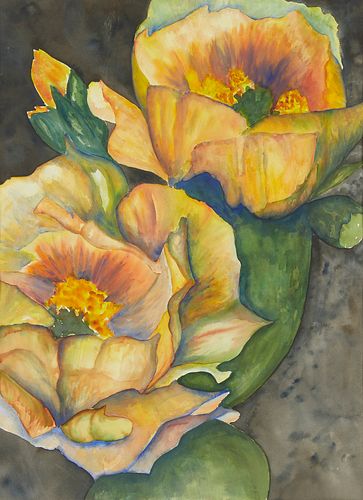 Ellery Gibson Flowers Watercolor Painting