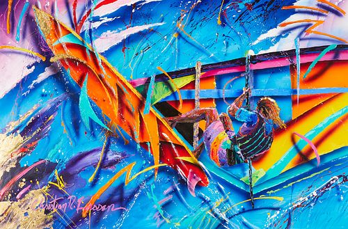 Christian Lassen "Windsurfer" Painting
