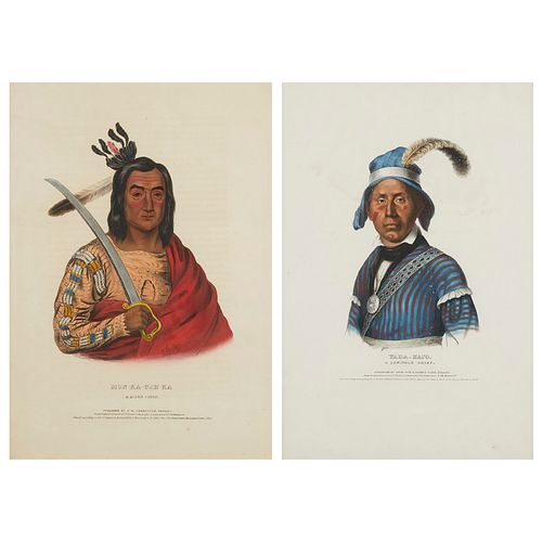 2 McKenney Hall Lithographs of Native Americans