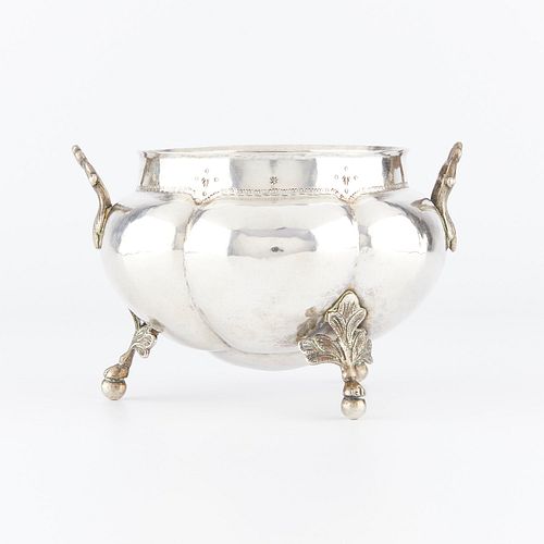 18th/19th c. Antique Silver Lobed Bowl