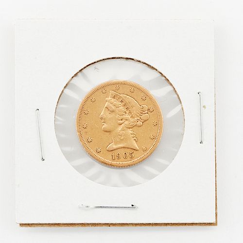 1905 $5 Liberty Head Gold Coin