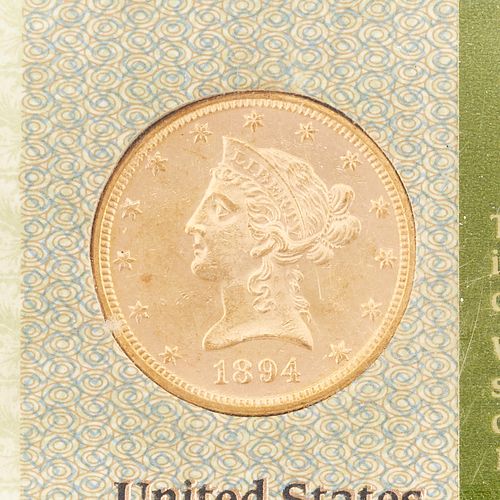 1893 $10 Liberty Head Gold Coin MS60 IR