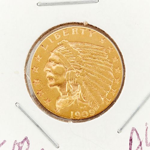 1909 $2.5 Indian Head Gold Coin