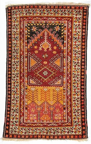 Antique Konya Prayer Rug: 3'6'' x 5'7'' (107 x 170 cm)