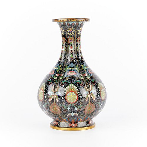 Late Qing Chinese Cloisonne Vase