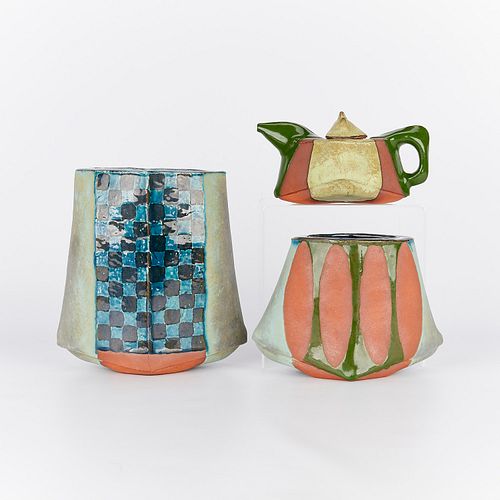 3 Mark Digeros Studio Ceramic Vessels