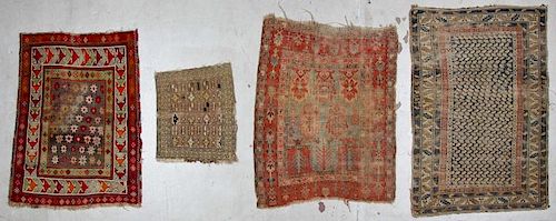4 Antique Caucasian Rugs