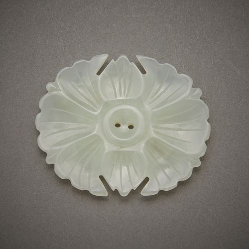 Carved Chinese Pale Jade Toggle