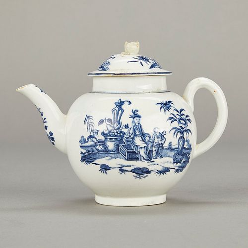 Dr. Wall Worcester Ceramic Blue & White Teapot