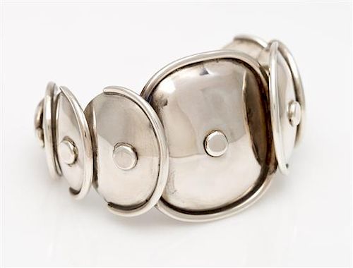 A Sterling Silver "Armadillo" Cuff Bracelet, Manuel Altamirano, 29.70 dwts.