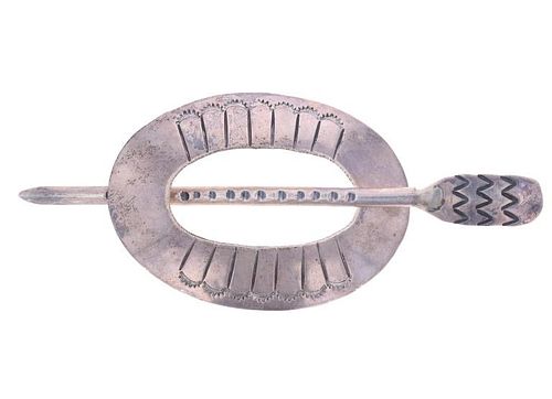 1930-1940's Old Pawn Navajo Silver Hair Barrette
