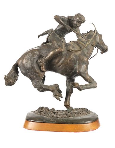 Owen D. Mort Jr. "Rider With Bow" Bronze Sculpture