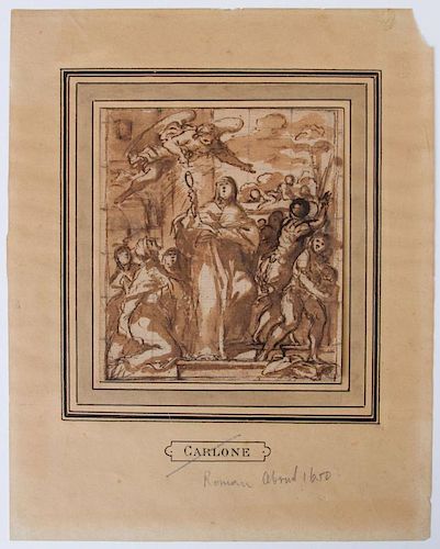 ITALIAN SCHOOL: GIVING ALMS; FIGURE AND ANGEL; AND STUDY OF AN ANGEL