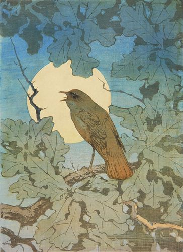 Allen W. Seaby (British 1867-1953) woodcut